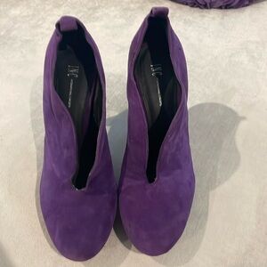 INC purple suede heels 7